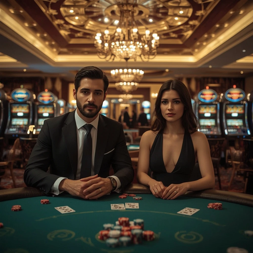 Due giocatori di poker al Slotmaniax Casino